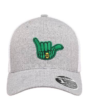 Flexfit Adult 110 Adjustable Mesh Cap - Hthr Grey/ White